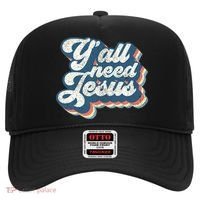 Yall Need Jesus Christian Retro 70s Christ Bible Hat thumb 0