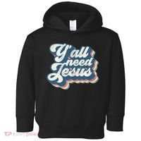 Yall Need Jesus Christian Retro 70s Christ Bible Toddler Hoodie thumb 0