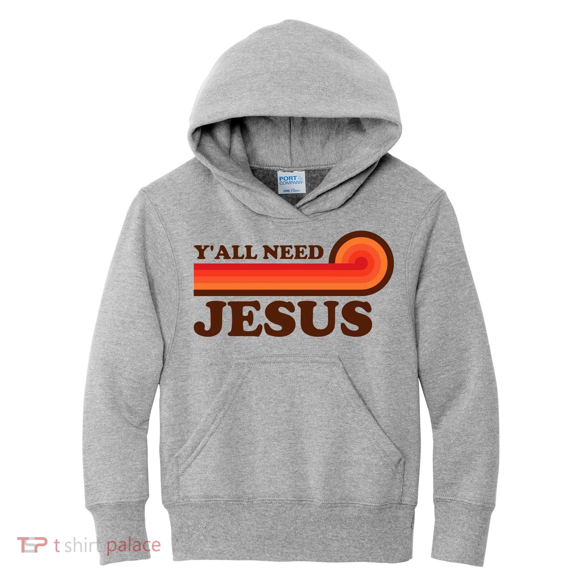 Yall Need Jesus Retro Kids Hoodie