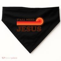 Yall Need Jesus Retro USA-Made Doggie Bandana thumb 0