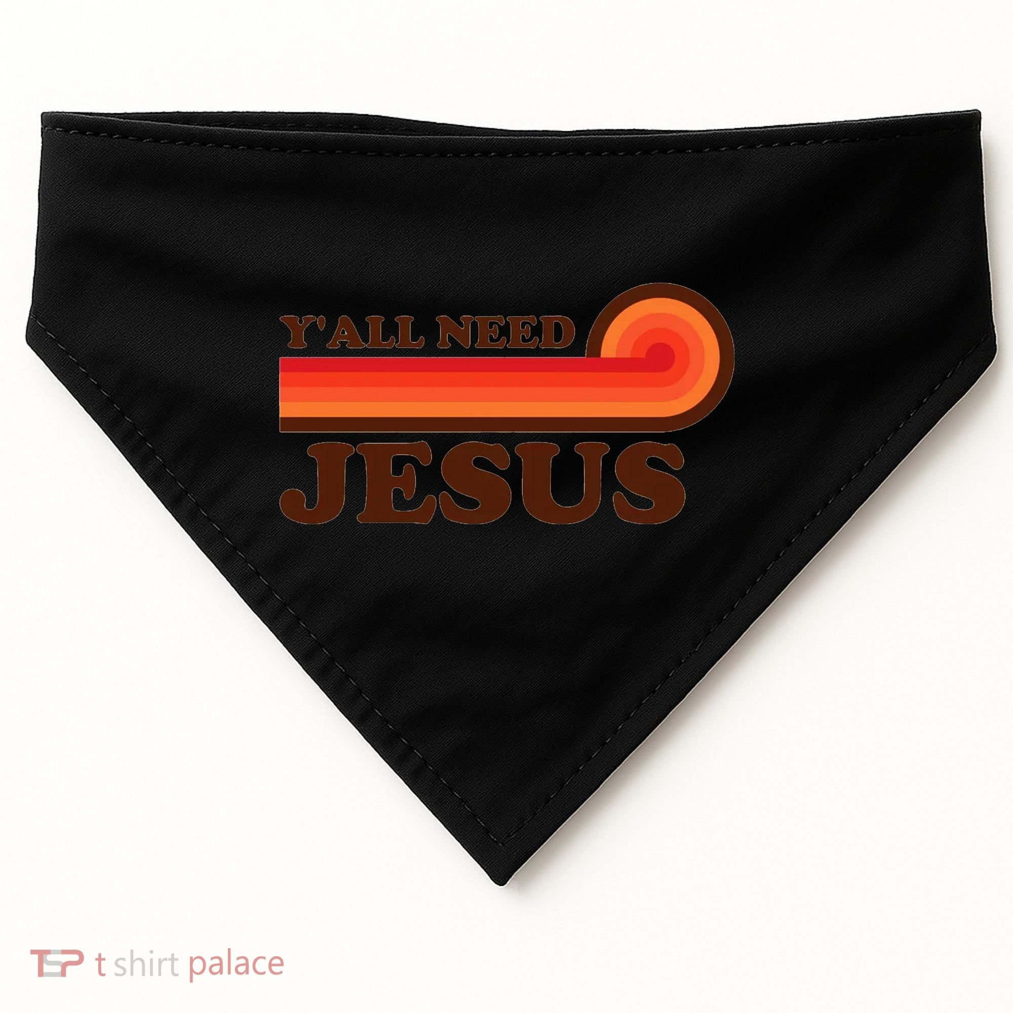 Yall Need Jesus Retro USA-Made Doggie Bandana