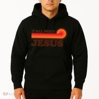 Yall Need Jesus Retro Hoodie thumb 2