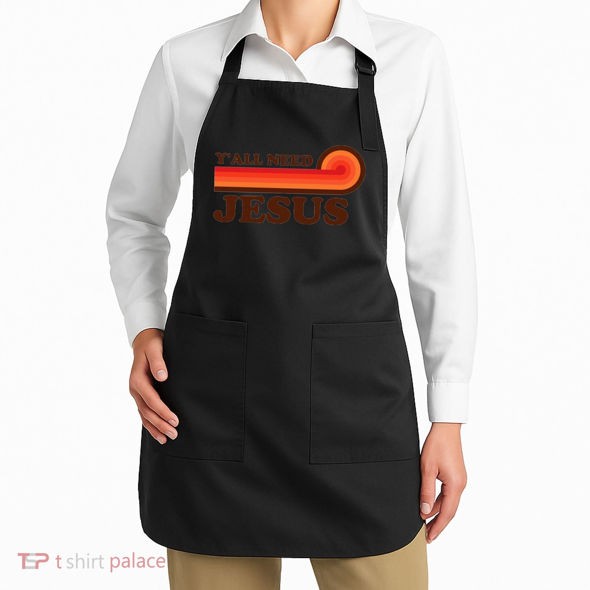 Yall Need Jesus Retro Apron