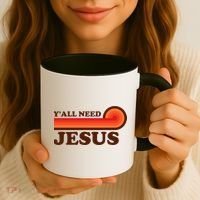Yall Need Jesus Retro Coffee Mug thumb 3