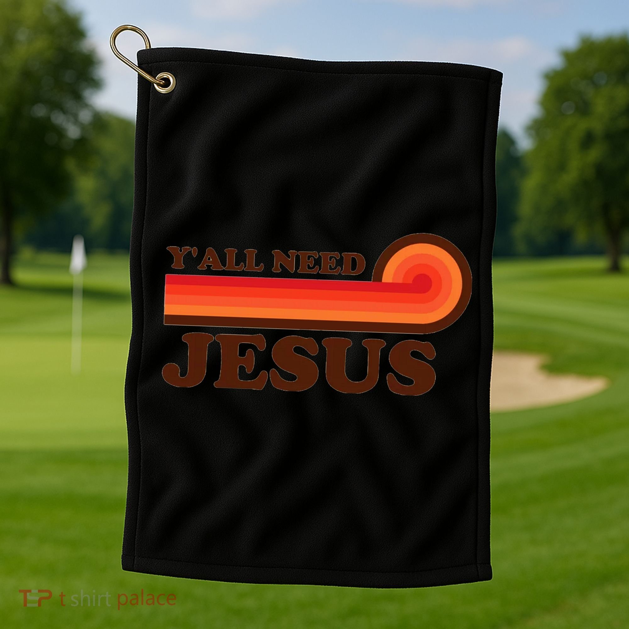 Yall Need Jesus Retro Golf Towel