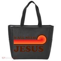 Yall Need Jesus Retro Tote Bag thumb 0