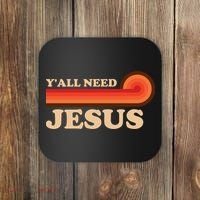 Y'all Need Jesus Retro Coaster thumb 0