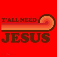 Y'all Need Jesus Retro Santa Hat thumb 1