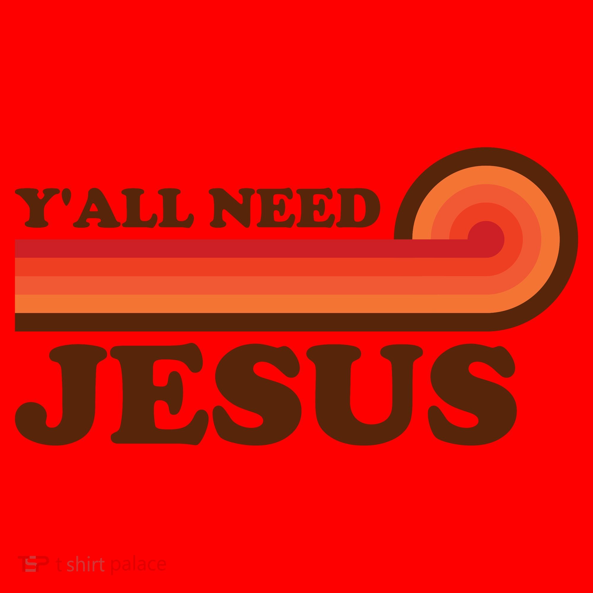 Y'all Need Jesus Retro Santa Hat