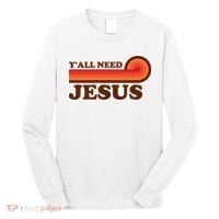 Y'all Need Jesus Retro Long Sleeve Shirt thumb 0
