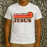 Y'all Need Jesus Retro T-Shirt thumb 3