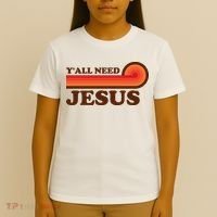 Y'all Need Jesus Retro T-Shirt thumb 4
