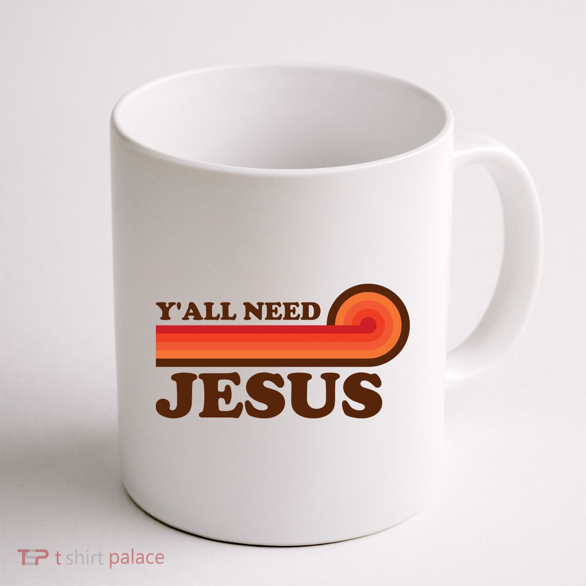 Y'all Need Jesus Retro Coffee Mug