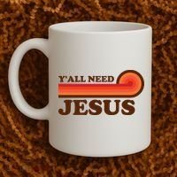Y'all Need Jesus Retro Coffee Mug thumb 2
