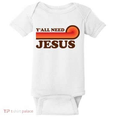 Y'all Need Jesus Retro Baby Bodysuit