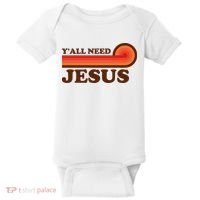 Y'all Need Jesus Retro Baby Bodysuit thumb 0