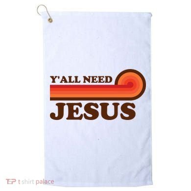 Y'all Need Jesus Retro Golf Towel