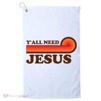 Y'all Need Jesus Retro Golf Towel thumb 0