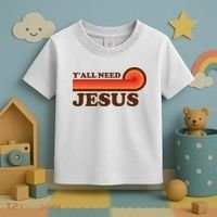 Y'all Need Jesus Retro Toddler T-Shirt thumb 3