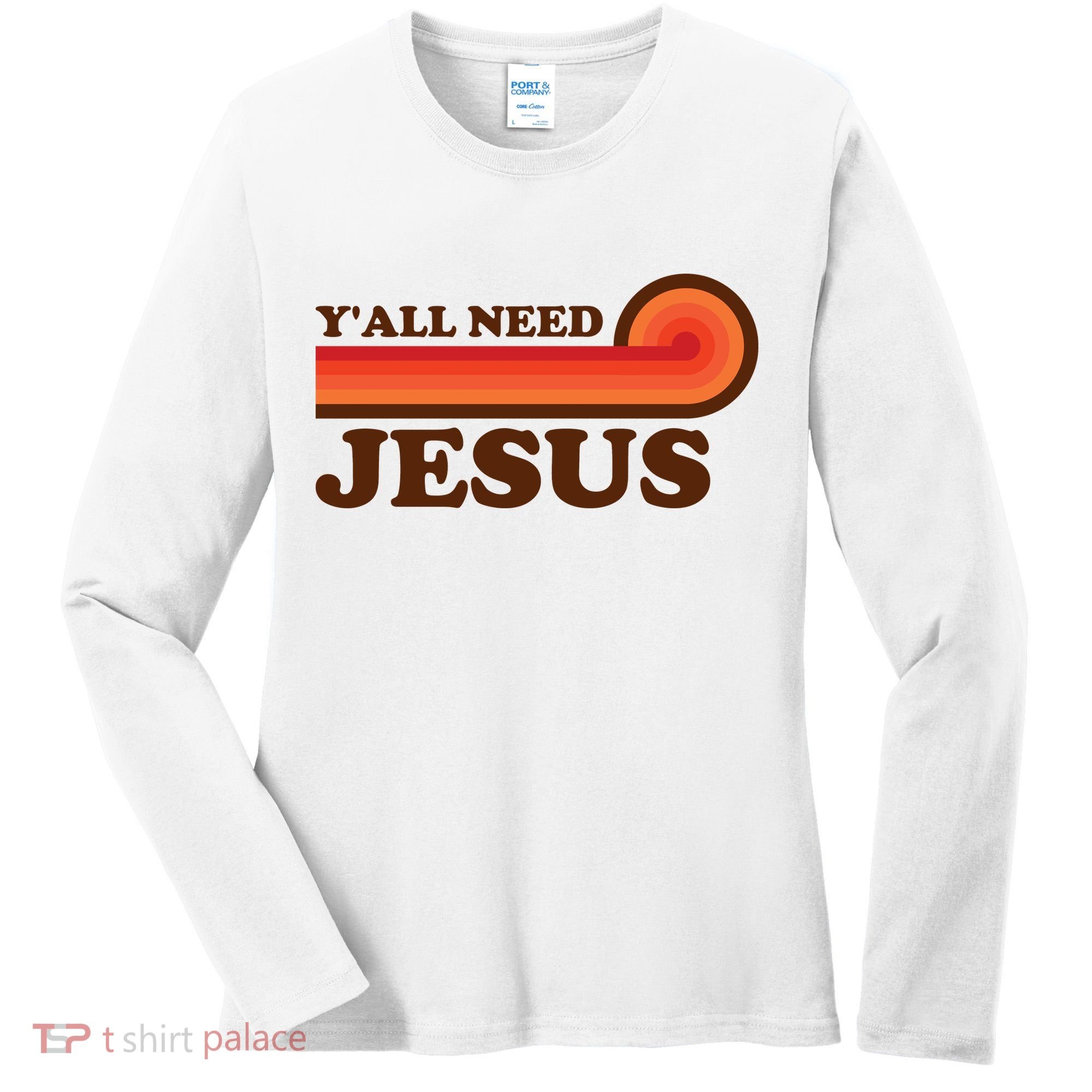 Y'all Need Jesus Retro Women's Long Sleeve Shirt