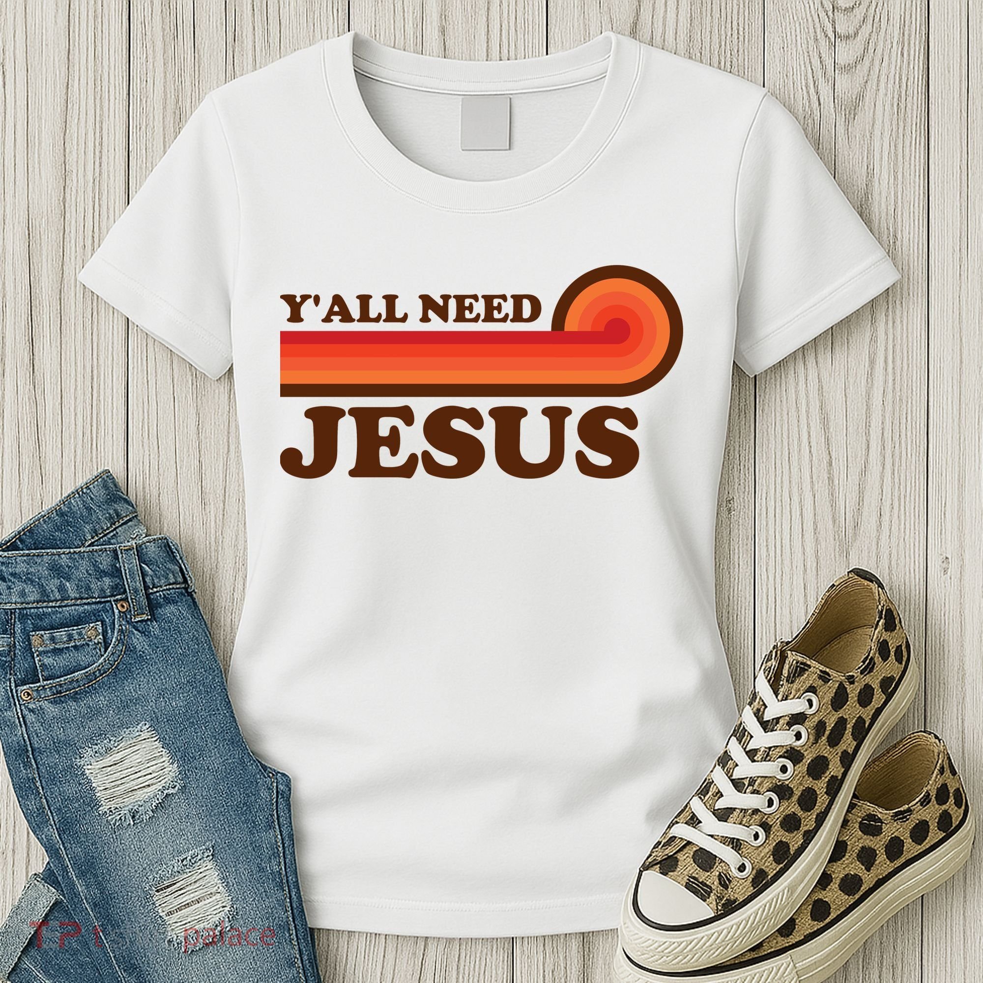 Y'all Need Jesus Retro Women's T-Shirt