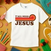 Y'all Need Jesus Retro Kids T-Shirt thumb 3