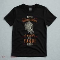 Yaqui Native Mexican Indian Woman Never Underestimate T-Shirt thumb 5