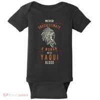 Yaqui Native Mexican Indian Woman Never Underestimate Baby Bodysuit thumb 0