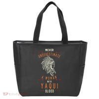 Yaqui Native Mexican Indian Woman Never Underestimate Tote Bag thumb 0