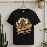 Yellowstone National Park Hiking Bear Vintage Outdoo Hike T-Shirt thumb 2
