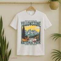 Yellowstone National Park Vintage Hiking T-Shirt thumb 2