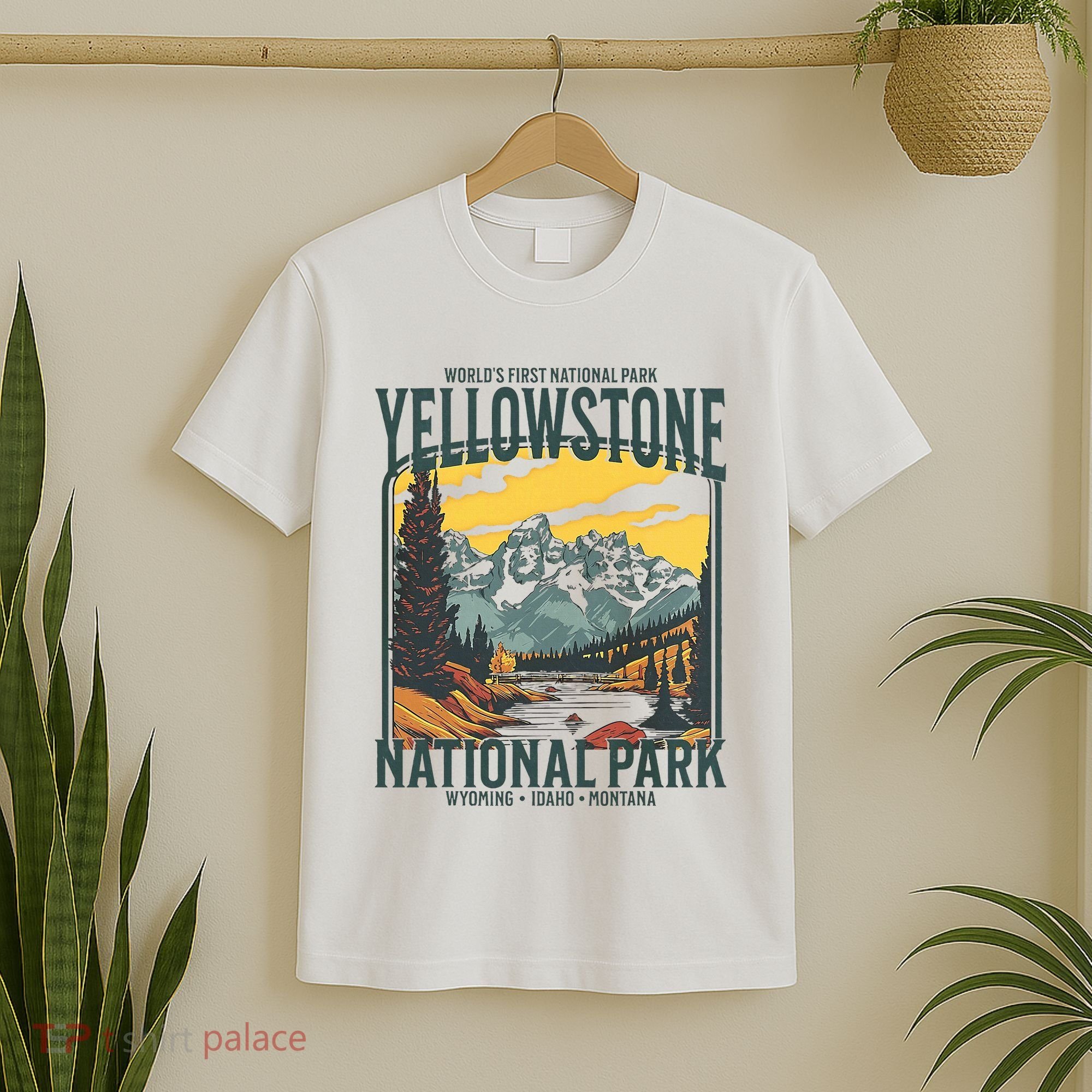 Yellowstone National Park Vintage Hiking T-Shirt