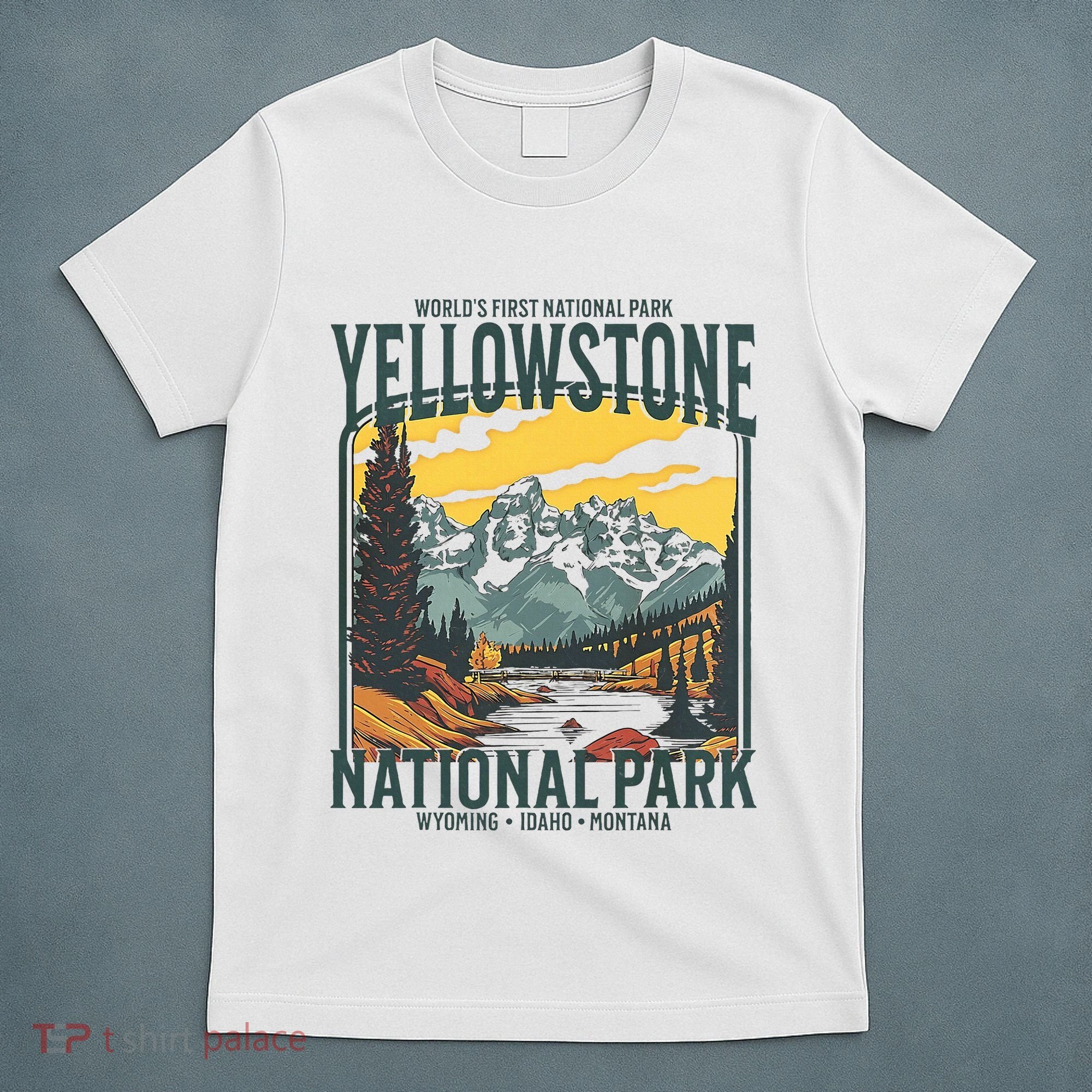 Yellowstone National Park Vintage Hiking T-Shirt