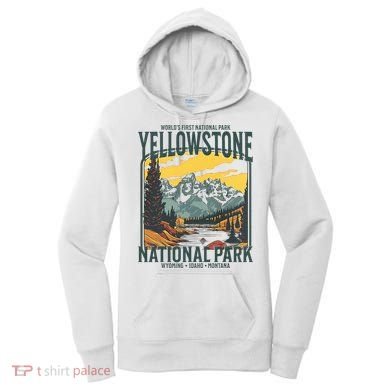 Yellowstone National Park Vintage Hiking Women's Hoodie