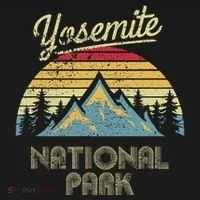 Yosemite National Park Mountain Button thumb 1
