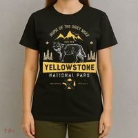 Yellowstone National Park Us Wolf Vintage T-Shirt thumb 4