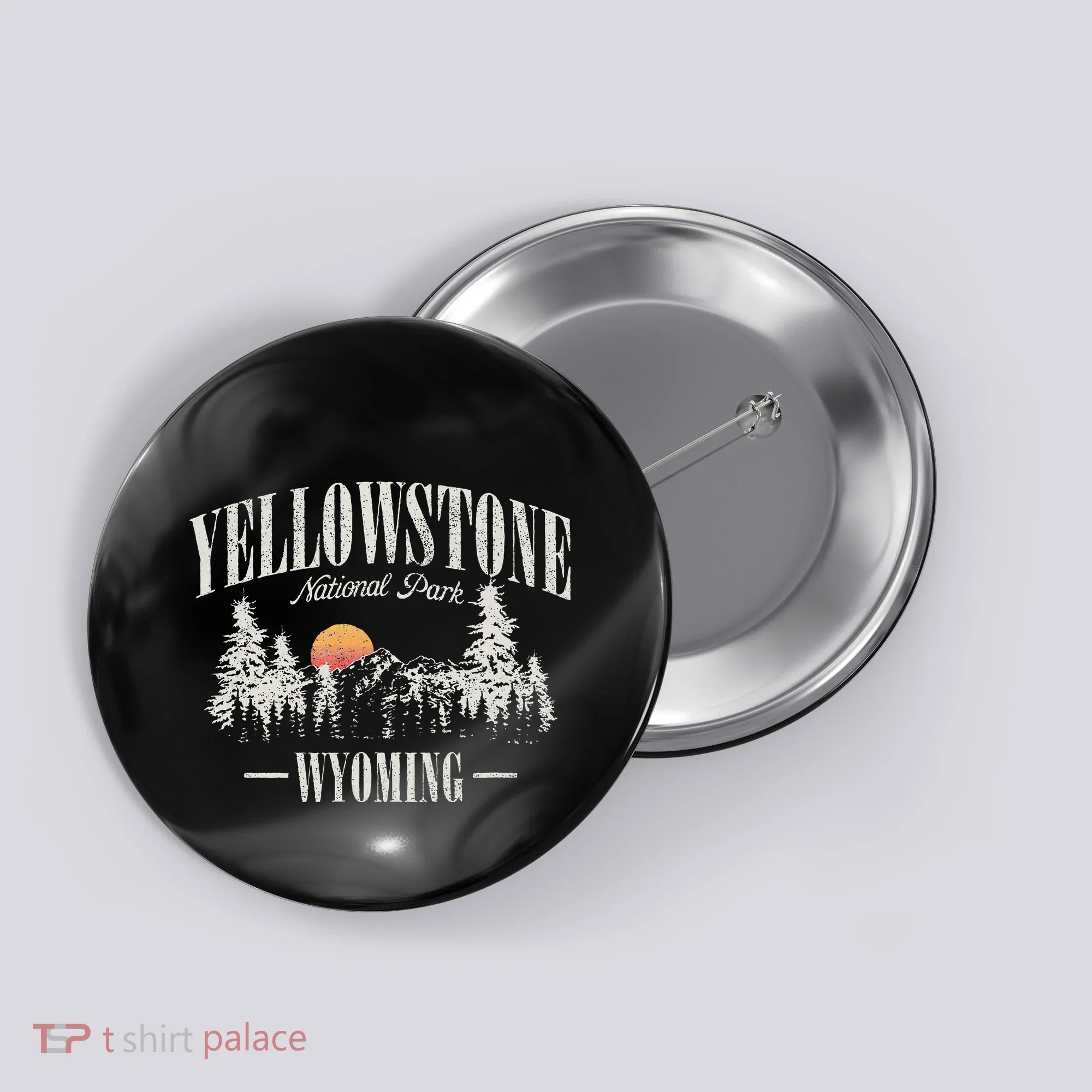 Yellowstone National Park Vintage Button