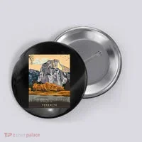 Yosemite National Park Retro Button thumb 0