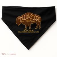 Yellowstone National Park EST 1872 Buffalo Logo USA-Made Doggie Bandana thumb 0
