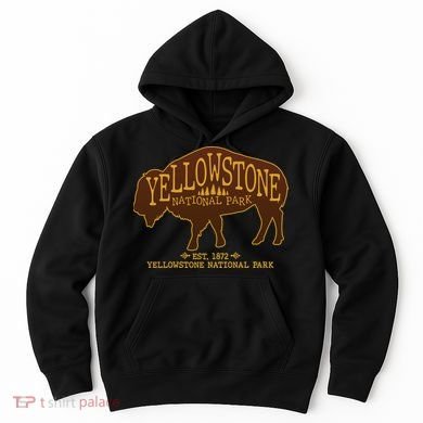 Yellowstone National Park EST 1872 Buffalo Logo Hoodie