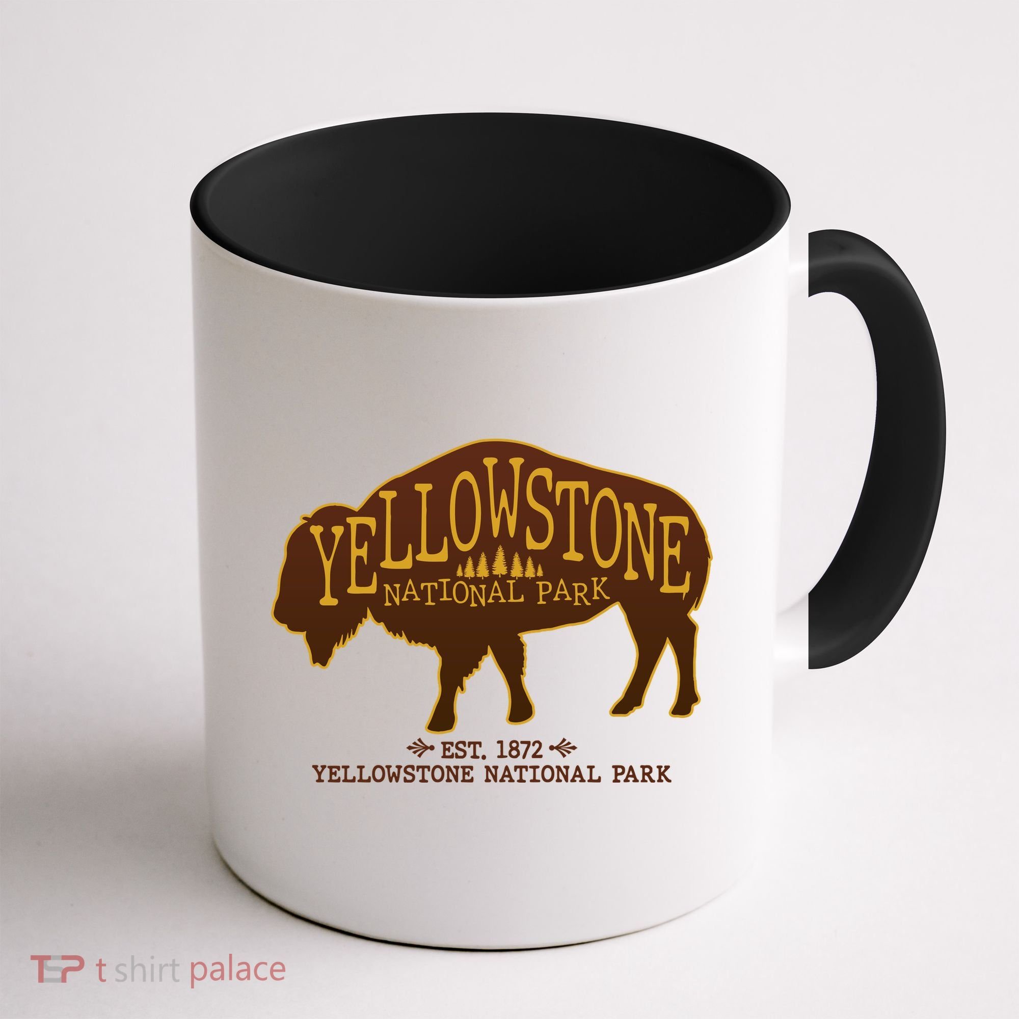 Yellowstone National Park EST 1872 Buffalo Logo Coffee Mug
