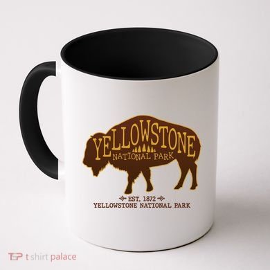 Yellowstone National Park EST 1872 Buffalo Logo Coffee Mug