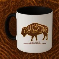 Yellowstone National Park EST 1872 Buffalo Logo Coffee Mug thumb 2