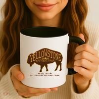 Yellowstone National Park EST 1872 Buffalo Logo Coffee Mug thumb 3