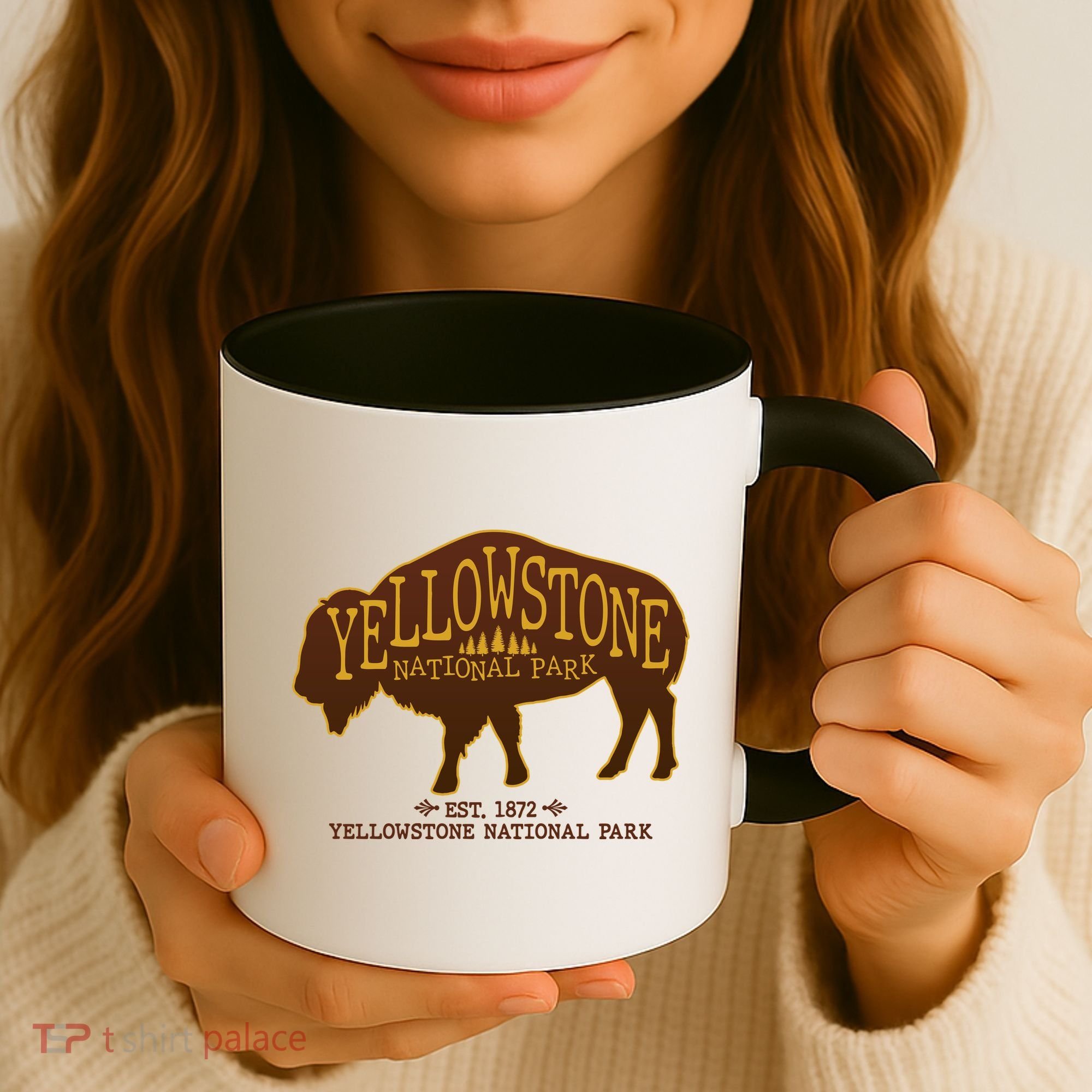Yellowstone National Park EST 1872 Buffalo Logo Coffee Mug