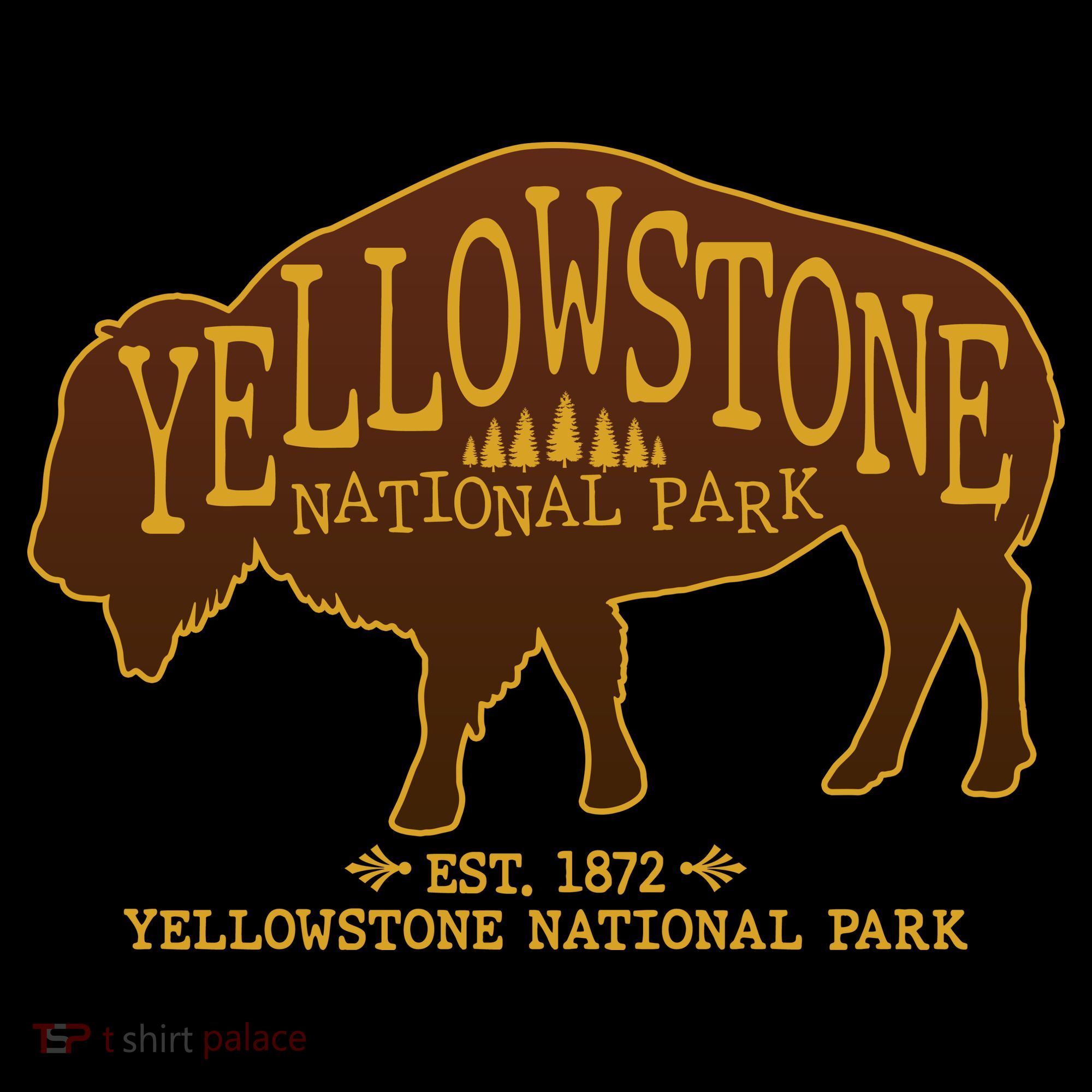 Yellowstone National Park EST 1872 Buffalo Logo Women's Hoodie
