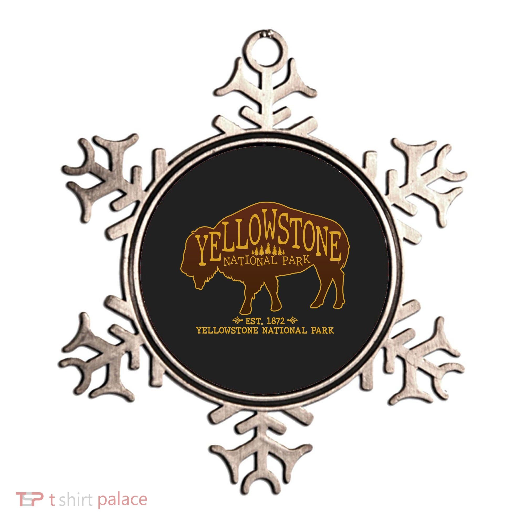 Yellowstone National Park EST 1872 Buffalo Logo Ornament