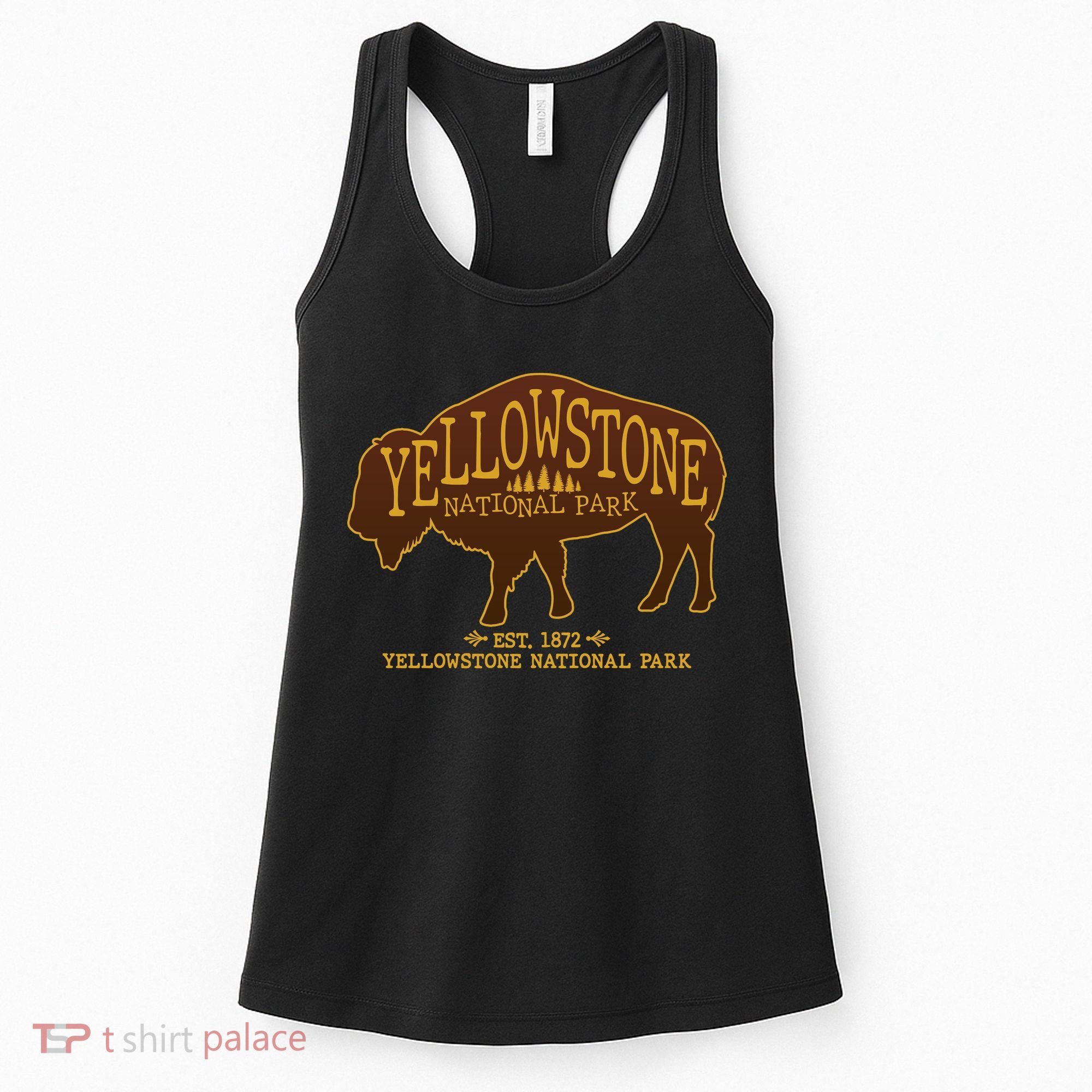Yellowstone National Park EST 1872 Buffalo Logo Women's Tank Top