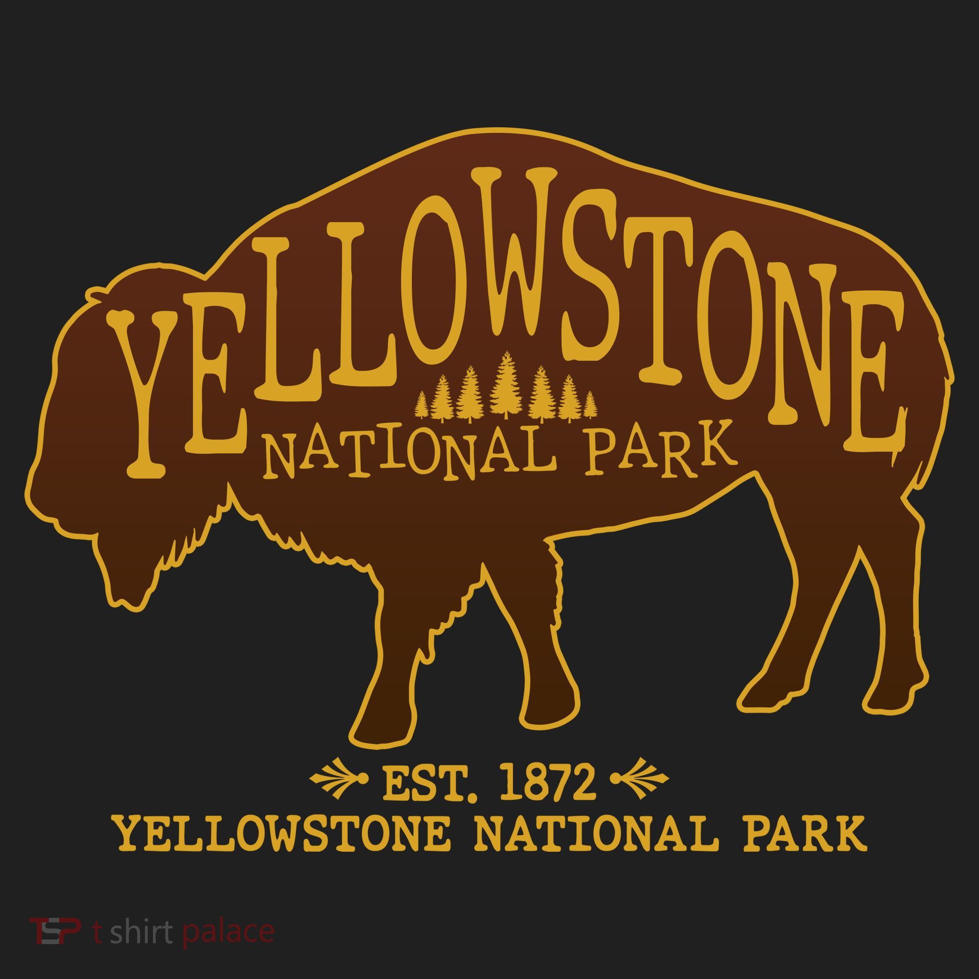 Yellowstone National Park EST 1872 Buffalo Logo Hat
