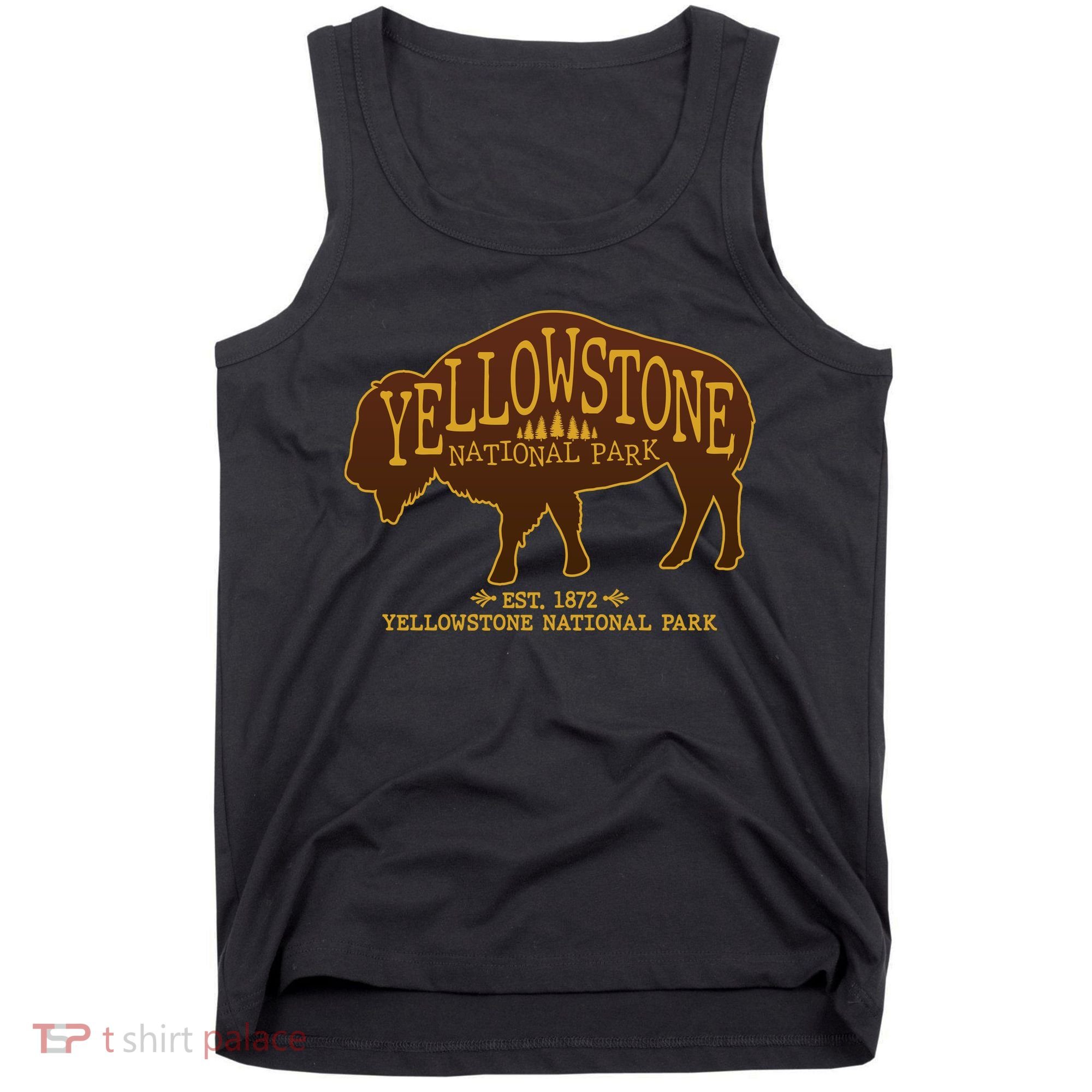 Yellowstone National Park EST 1872 Buffalo Logo Tank Top